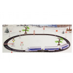 Vlaková súprava na batérie so svetlami a zvukmi - bielo-modrá